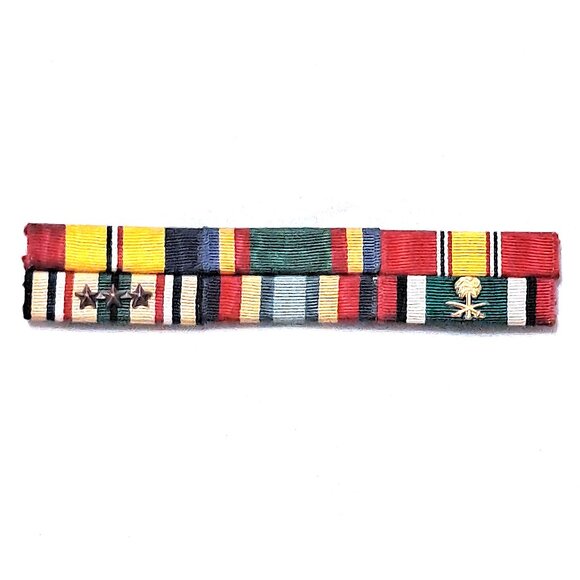 Vintage U.S. Military Ribbon Collection On Bars. For Display Or Reenactment - Picture 1 of 9